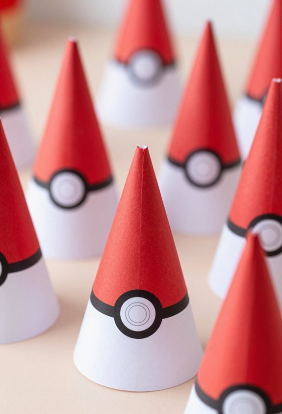 diy cone shaped pok balls
