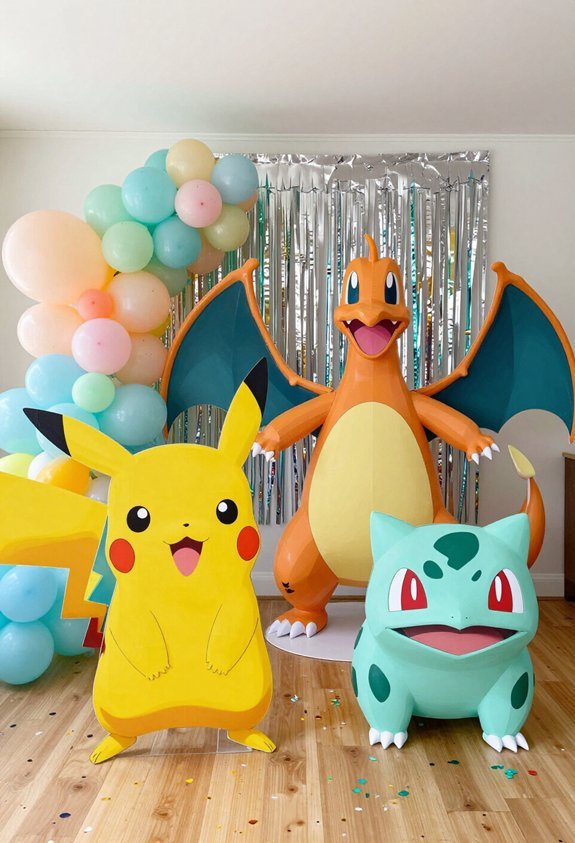 diy pok mon cutouts party decor