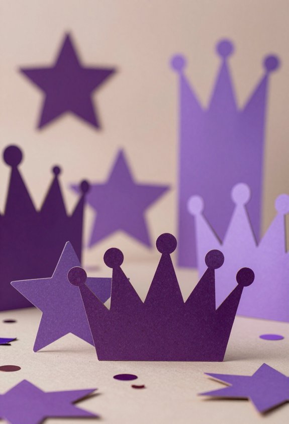 diy purple photo booth props