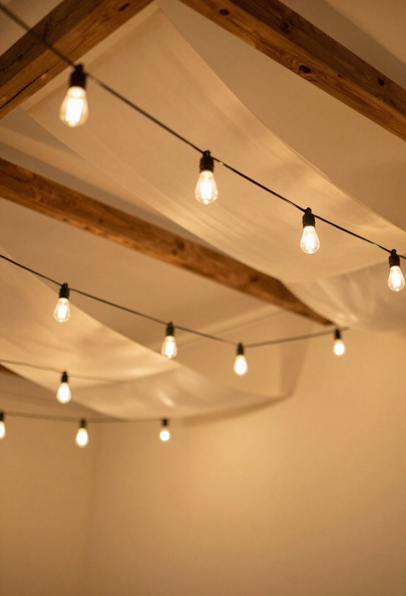 dramatic string light canopy