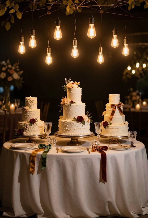 dreamy illuminated cake display