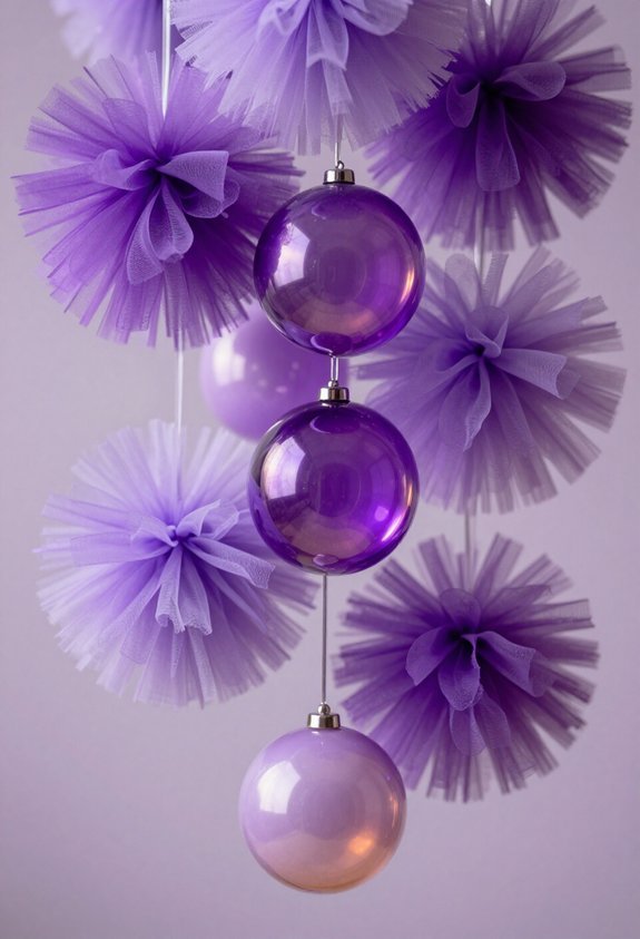 dreamy purple tulle decor
