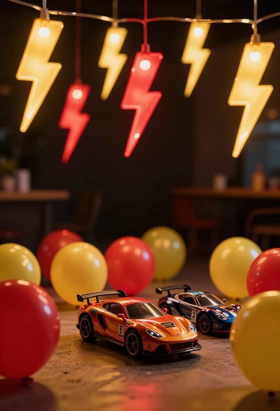 electrifying birthday party decor