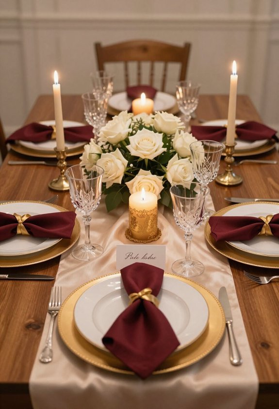 elegant 60th birthday dinner setup