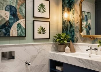 elegant bathroom wall decor