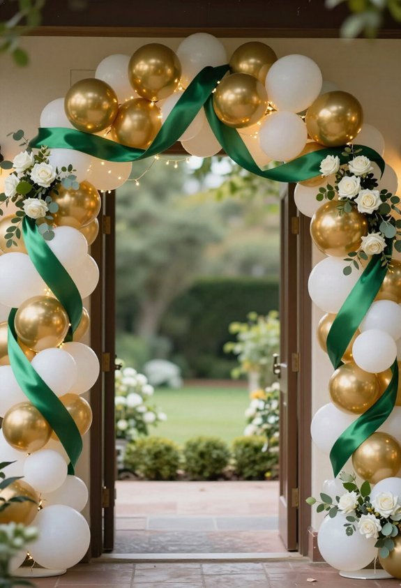 elegant birthday entrance archway