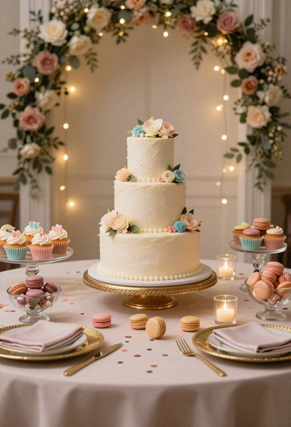 elegant cake table display