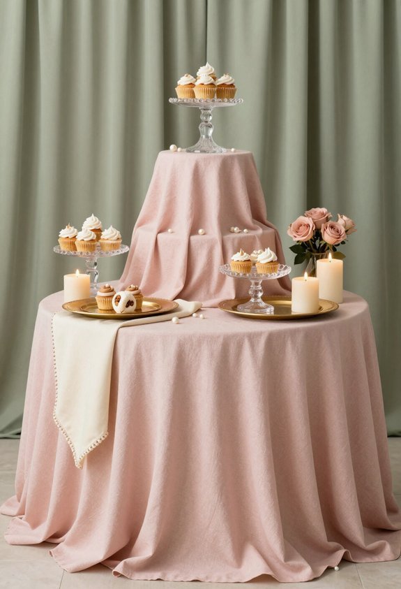 elegant cake table linens
