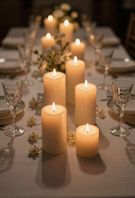 elegant candlelight height variations