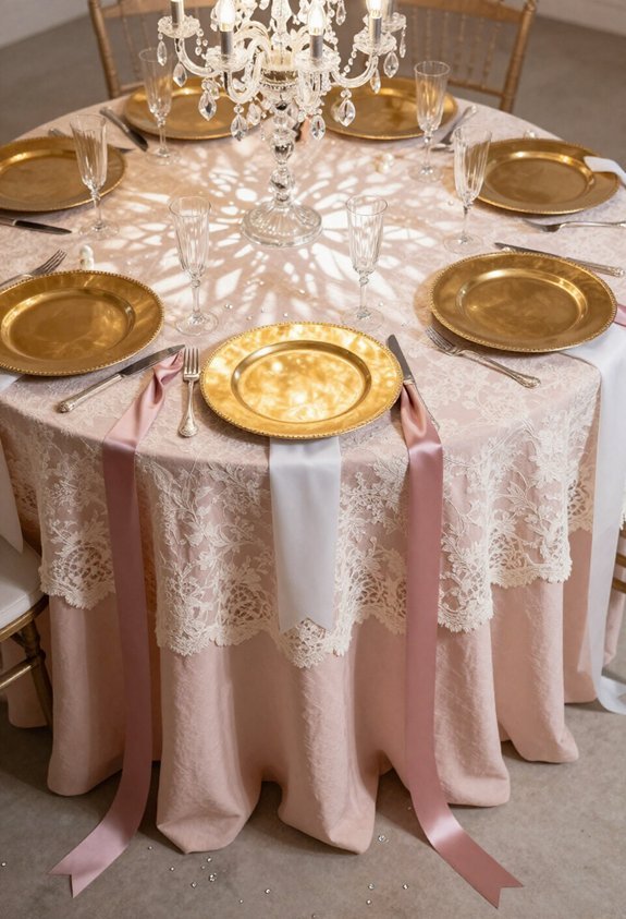 elegant lace table overlays