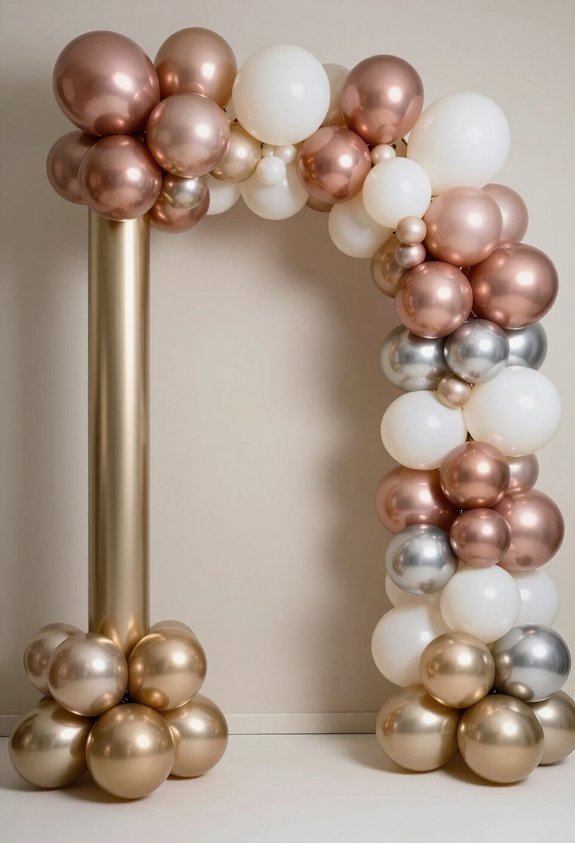 elegant metallic balloon decorations