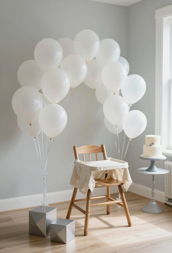 elegant minimalist party decor