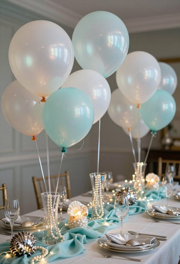 elegant pearl balloon weights