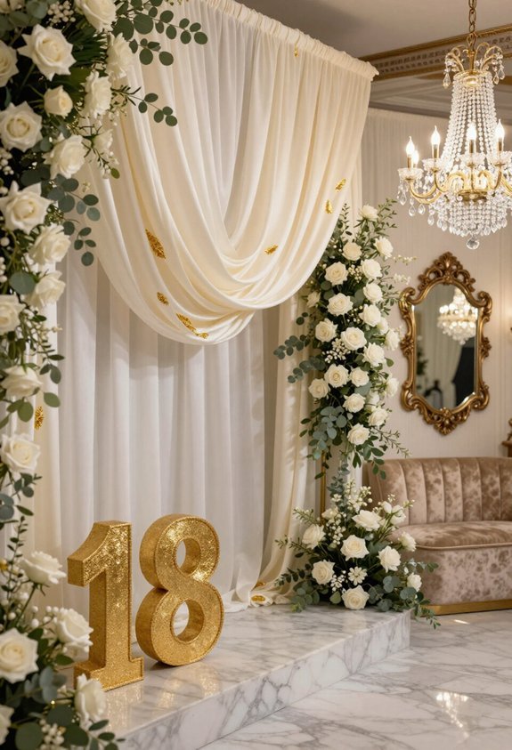 elegant photo booth setup