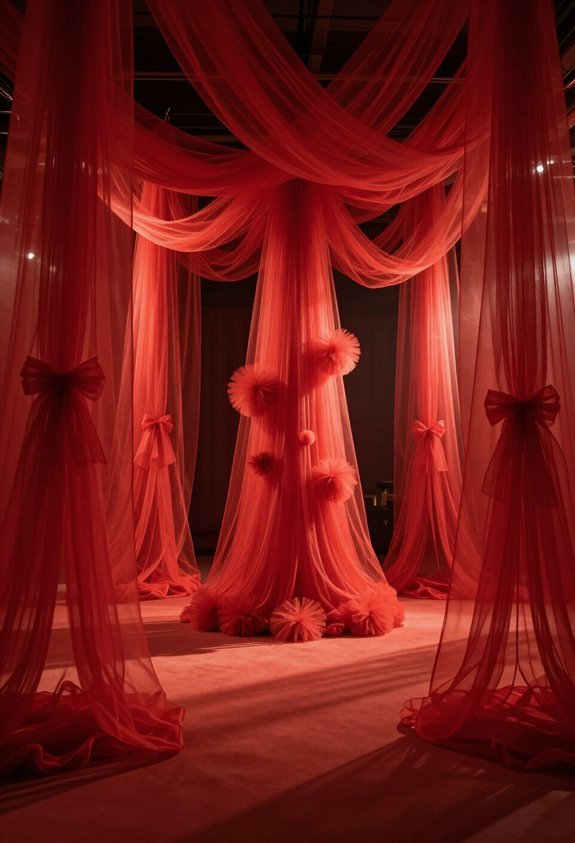elegant red tulle transformations