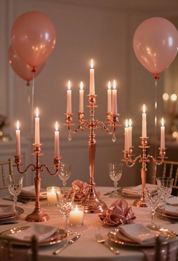 elegant rose gold ambiance