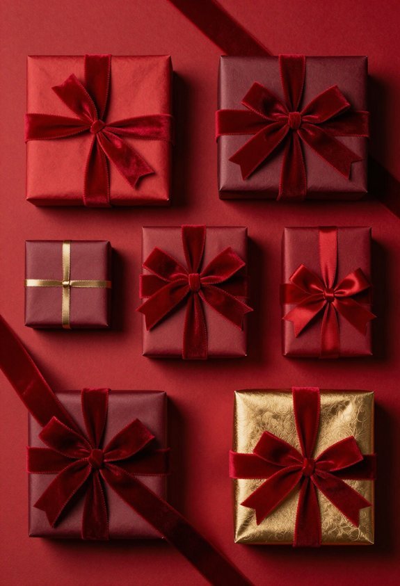 elegant scarlet gift presentation