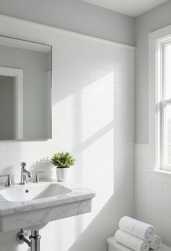 elegant white paneled walls