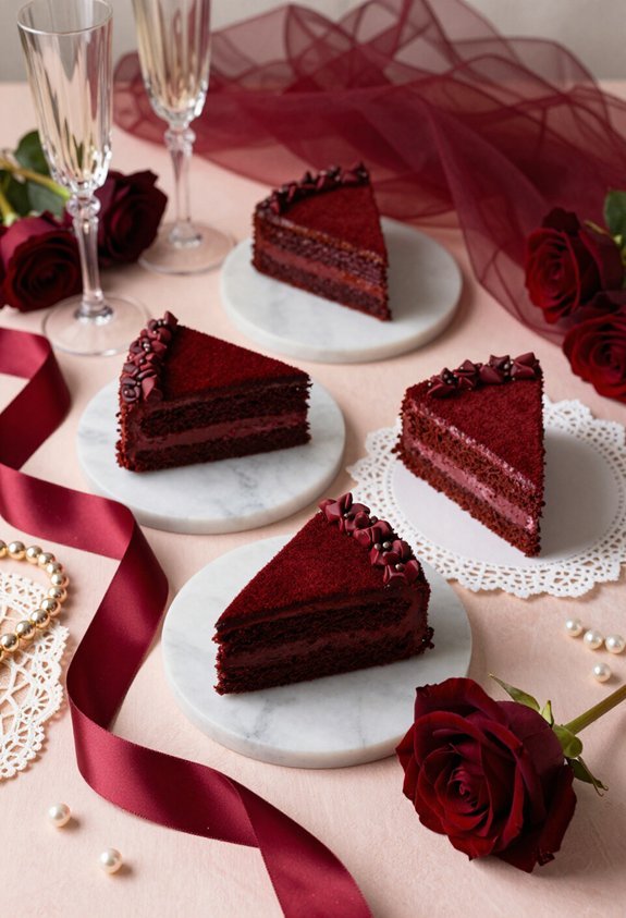 elevated red velvet display