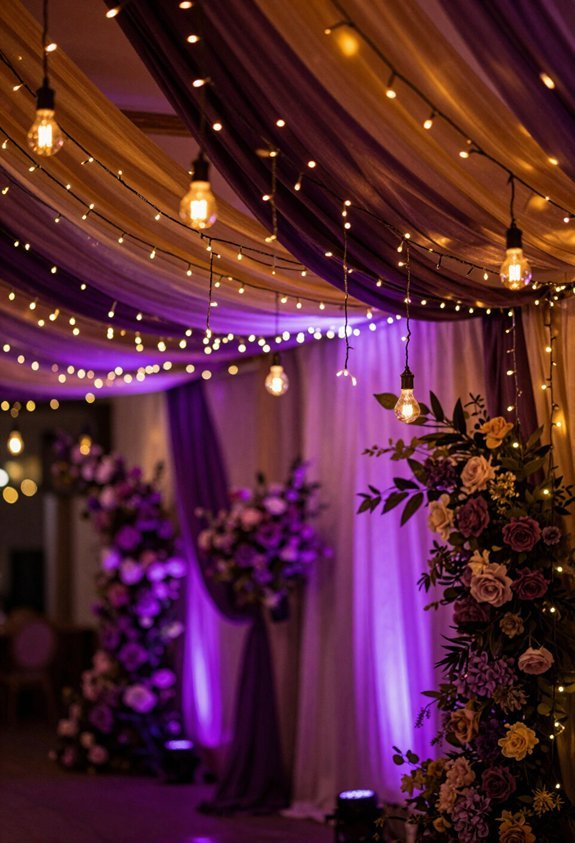 enchanting purple string lights