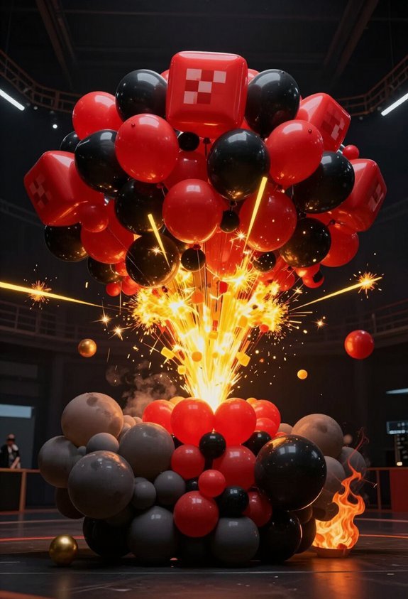 explosive balloon cluster fun