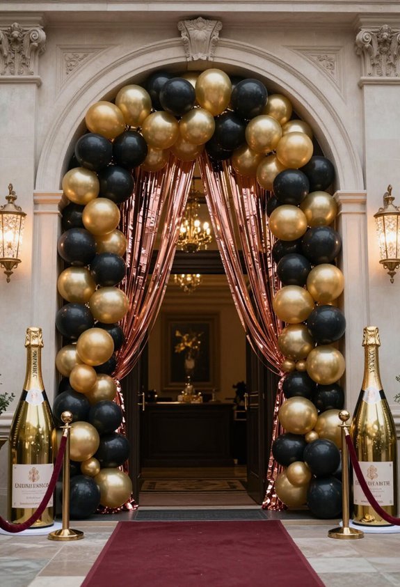 festive welcome arch decor