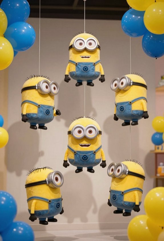 floating minions party decorations