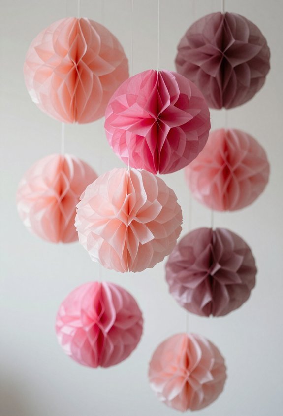 fluffy tissue paper pom poms