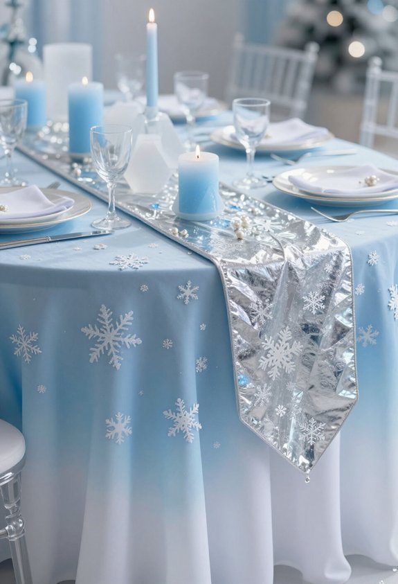 frozen themed winter table decor