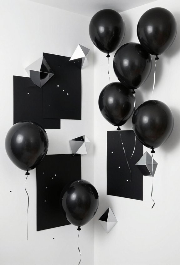 futuristic geometric party decor