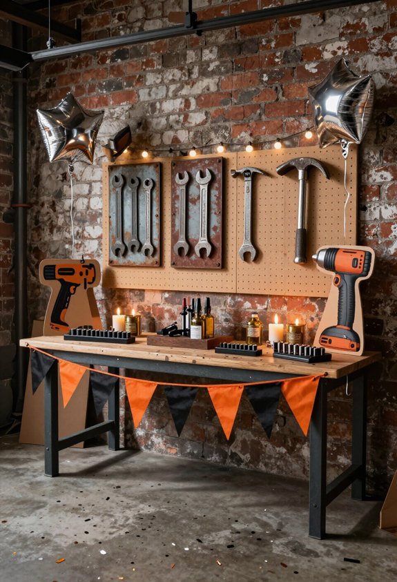 garage themed birthday celebration ideas