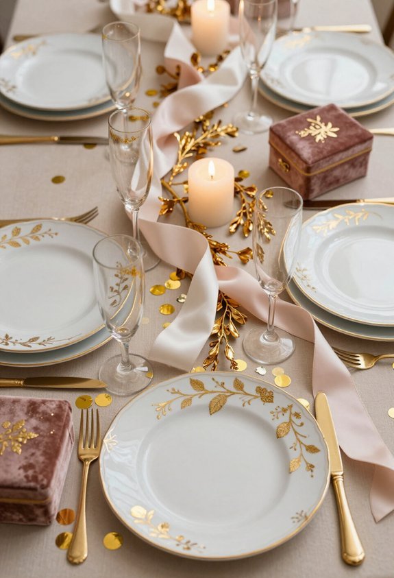 glamorous gold leaf decorations