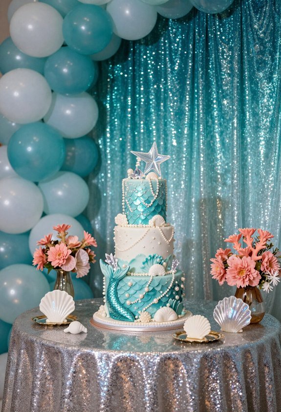 glitter ombre underwater backdrop