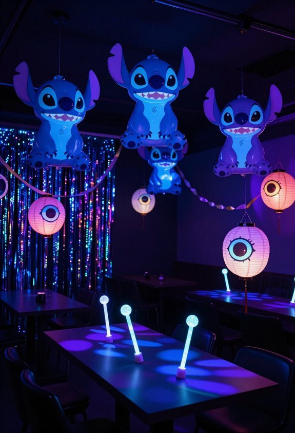 glow in the dark decorations enhance