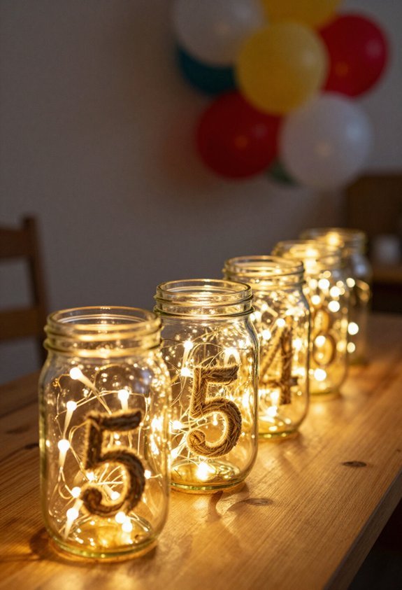 glowing milestone memory jars