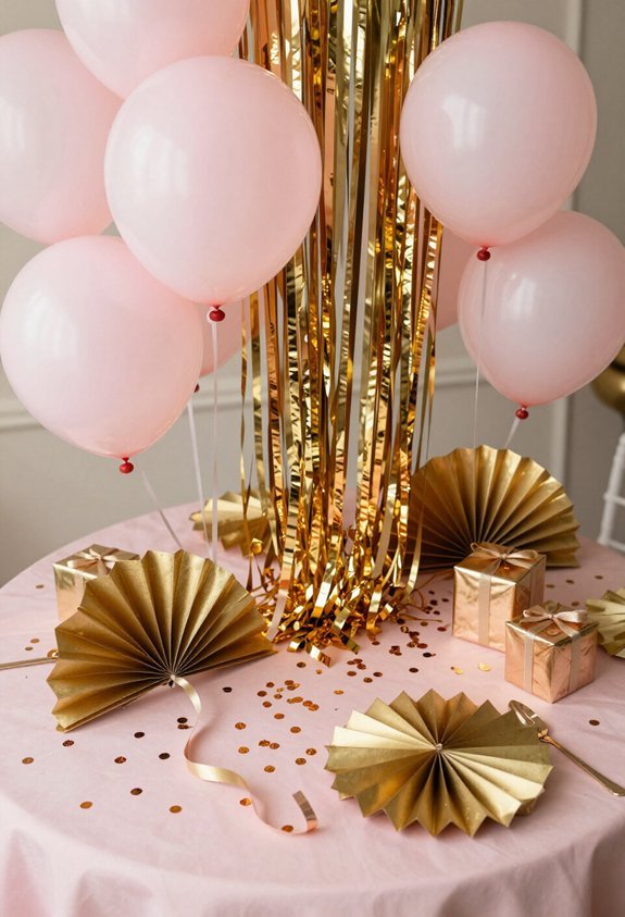 gold and pink elegance