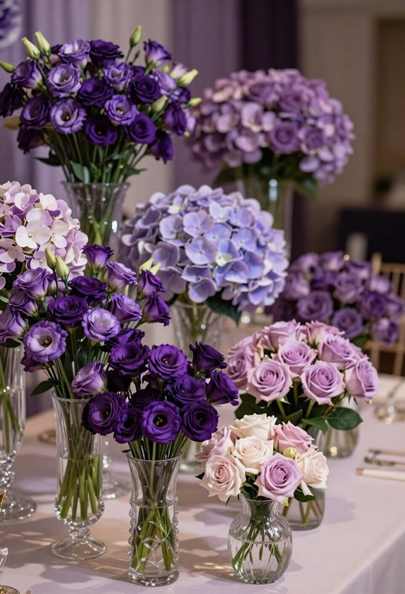 graduating shades flower arrangement