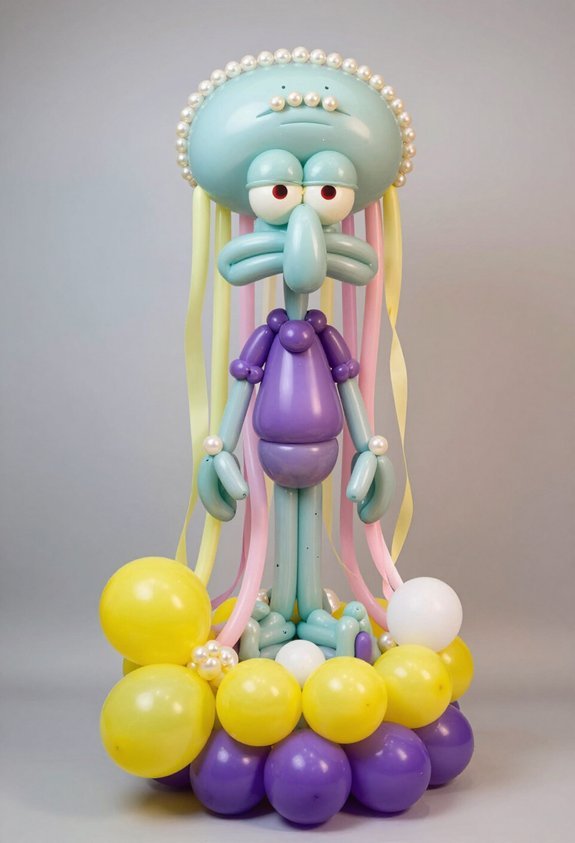 grumpy octopus balloon decor