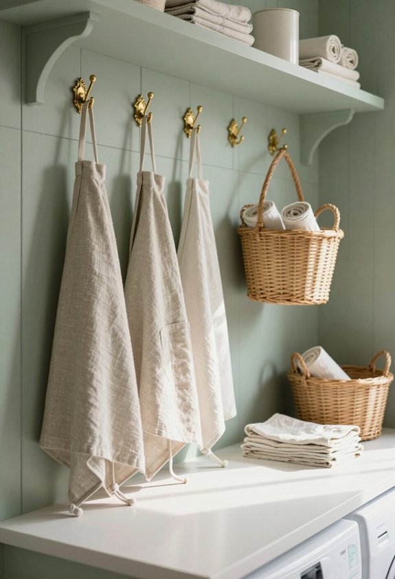 hooks for organized laundry