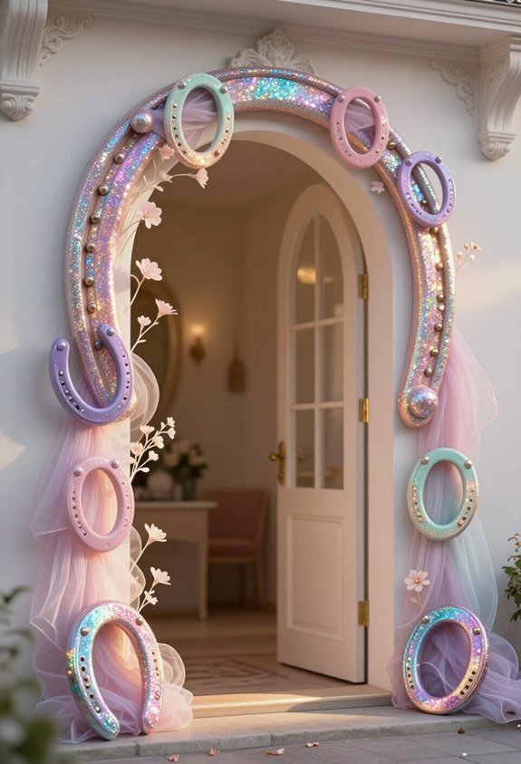 horseshoe garland arch creation