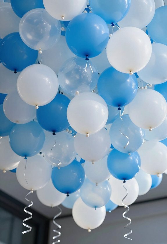 ice blue balloon decorations delight