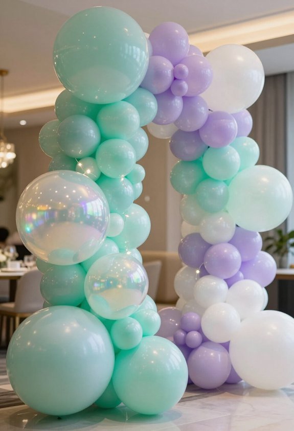 iridescent balloon arch decorations