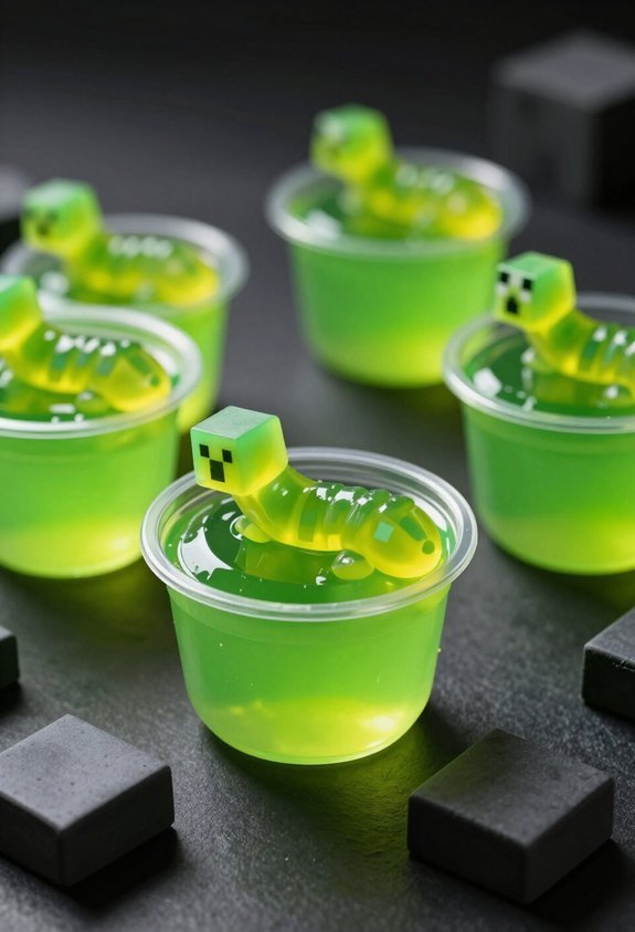 jiggly green slime dessert