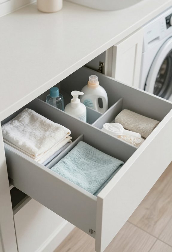 laundry cabinet organization made easy