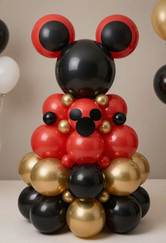 layered balloon height arrangement