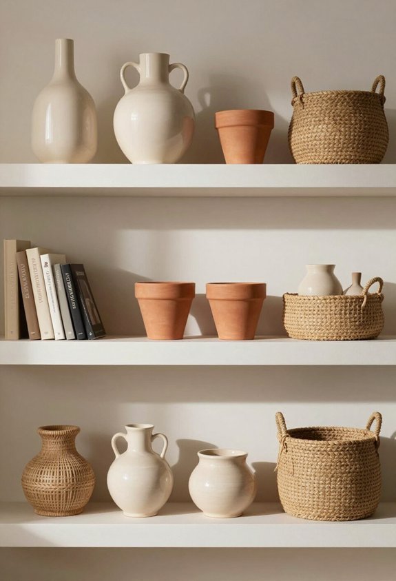 layered textures for shelves