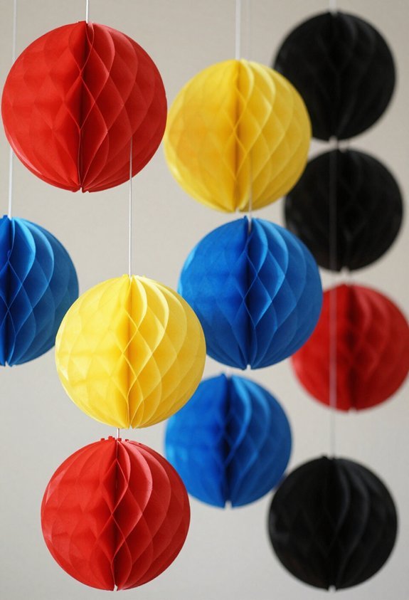 lego themed tissue paper decor