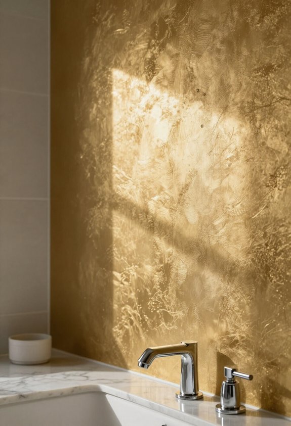 luxurious gold accent walls