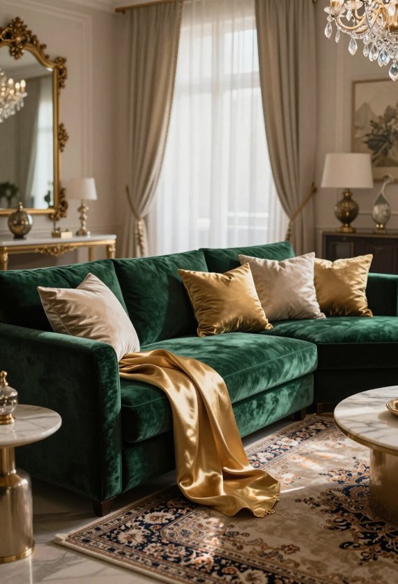 luxurious velvet and silk