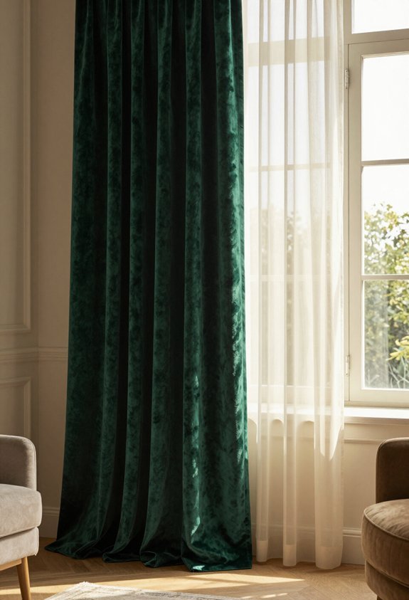 luxurious velvet curtain makeover